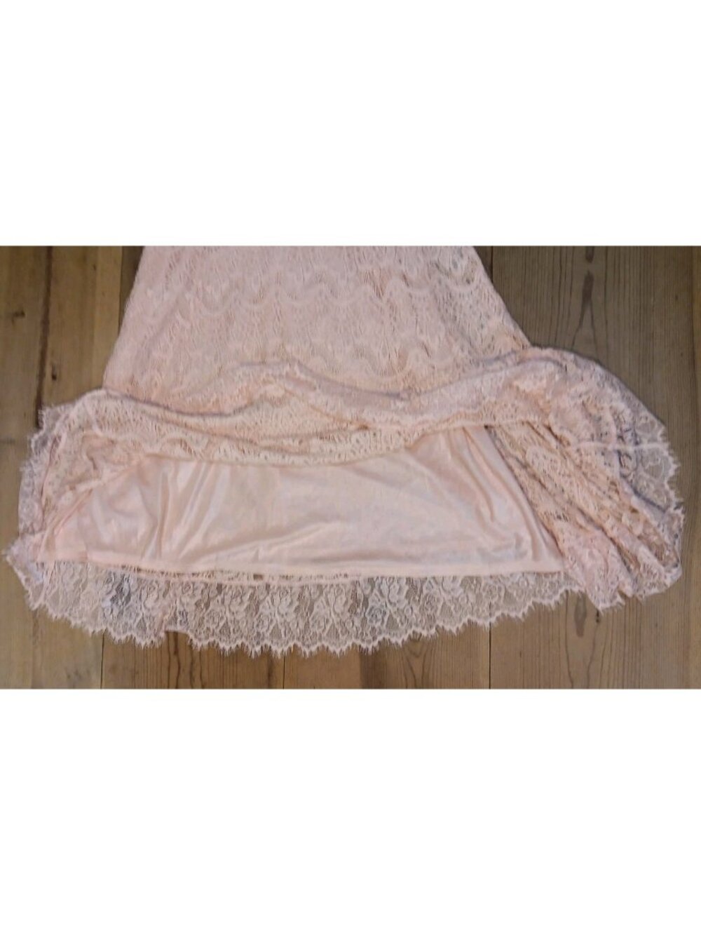 Reba Midi Dress Womens XL Pink Crochet Floral Lace V Neck Rhinestone Pullover - Picture 5 of 12